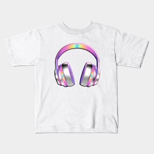 Dream Headphones - Metallic Sunset Kids T-Shirt